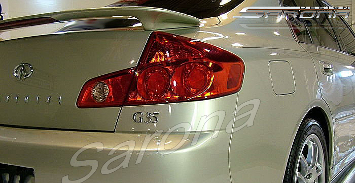 Custom Infiniti G35 -4DR Trunk Wing  Sedan (2003 - 2006) - $169.00 (Manufacturer Sarona, Part #IF-015-TW)